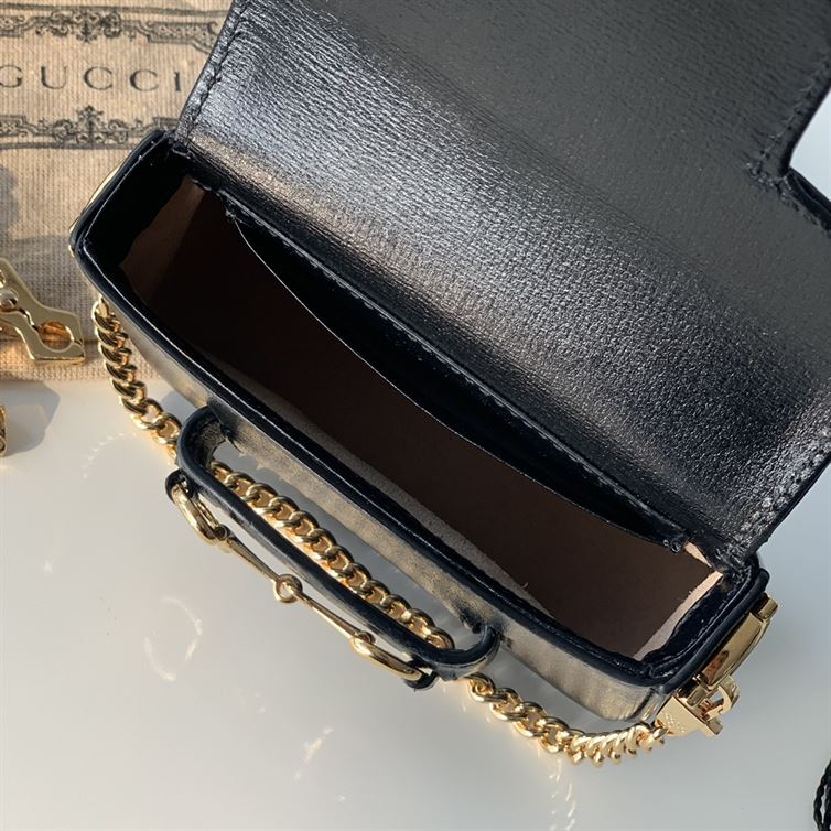 Gucci Horsebit 1955 mini bag Black leather – GB049