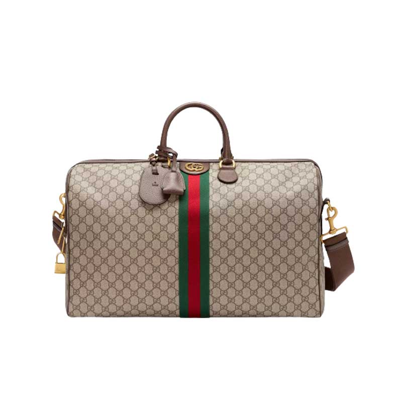 Gucci Savoy large duffle bag Beige ebony canvas – GB063