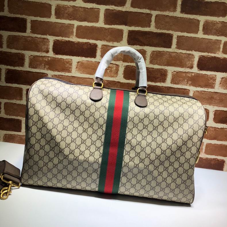 Gucci Savoy large duffle bag Beige ebony canvas – GB063