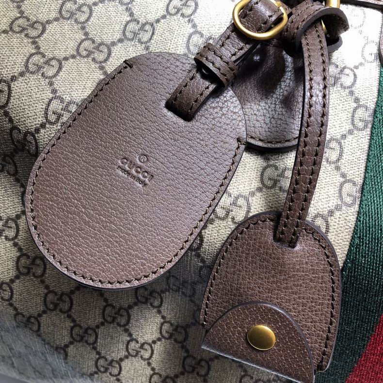 Gucci Savoy large duffle bag Beige ebony canvas – GB063