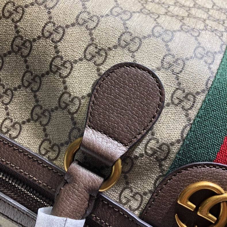 Gucci Savoy large duffle bag Beige ebony canvas – GB063