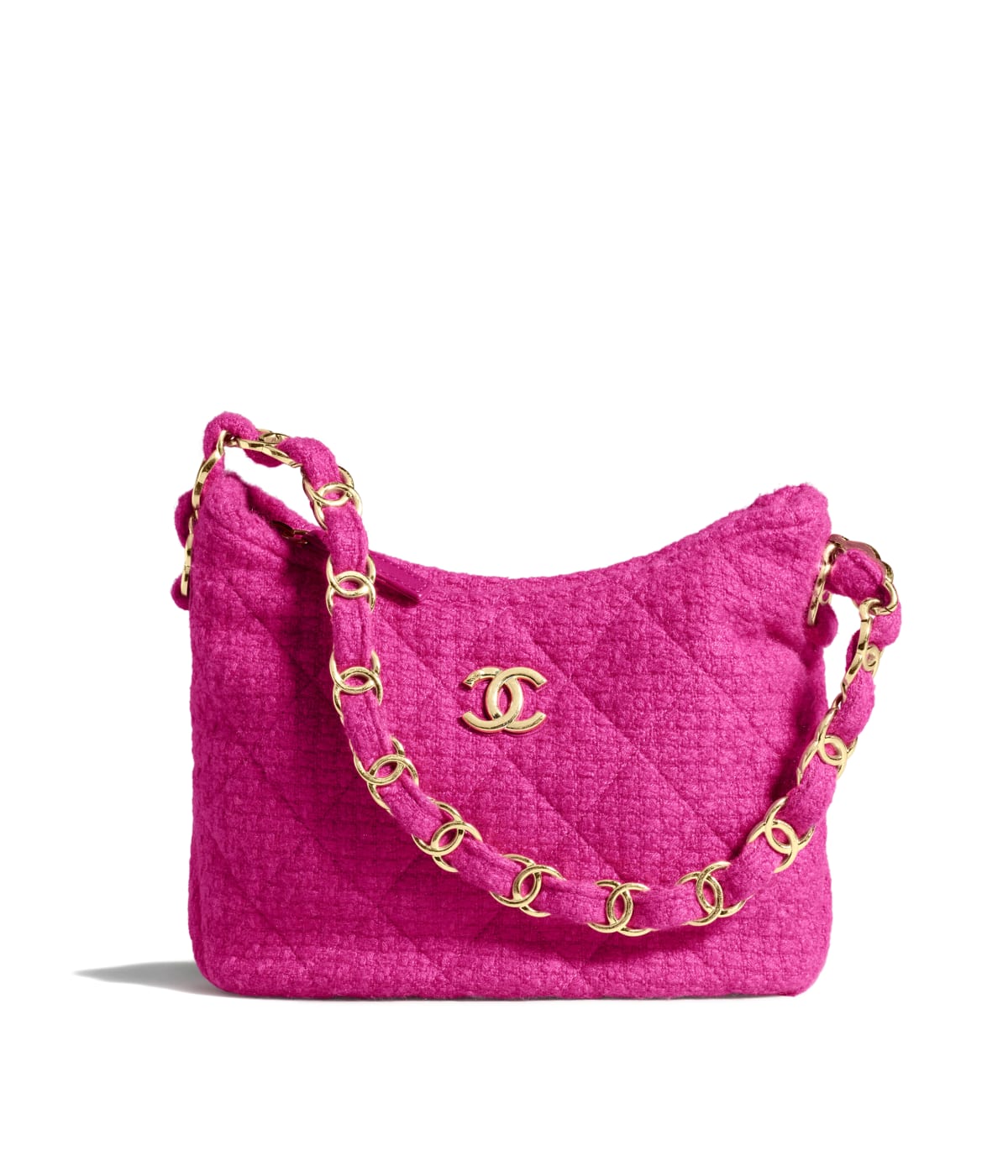 Hobo HandBag Tweeds & Fabrics Fuchsia – CB017