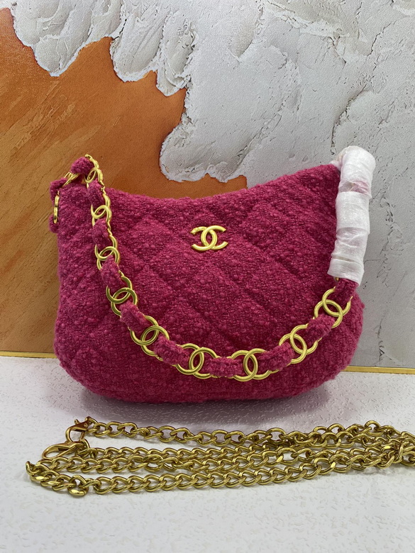 Hobo HandBag Tweeds & Fabrics Fuchsia – CB017