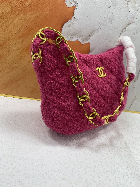 Hobo HandBag Tweeds & Fabrics Fuchsia – CB017
