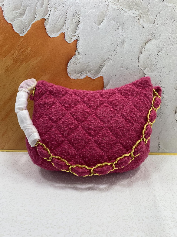 Hobo HandBag Tweeds & Fabrics Fuchsia – CB017