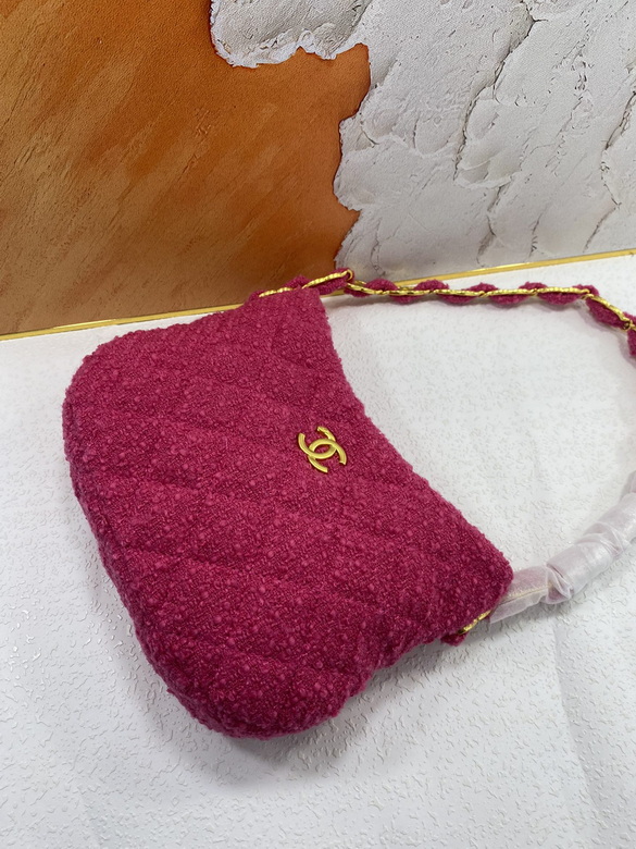 Hobo HandBag Tweeds & Fabrics Fuchsia – CB017