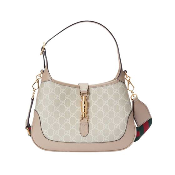 Jackie 1961 small GG shoulder bag Beige and white – GB058
