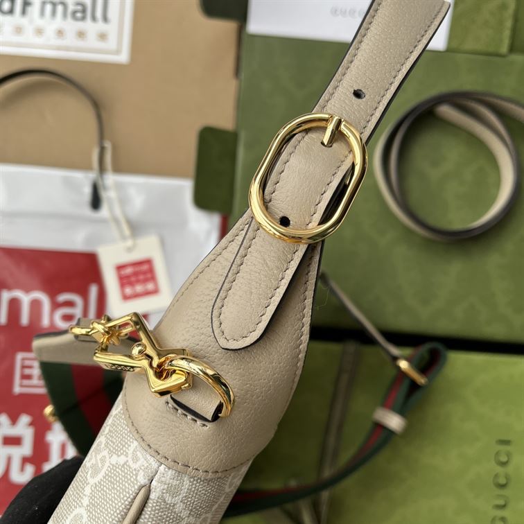 Jackie 1961 small GG shoulder bag Beige and white – GB058