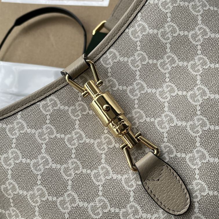 Jackie 1961 small GG shoulder bag Beige and white – GB058