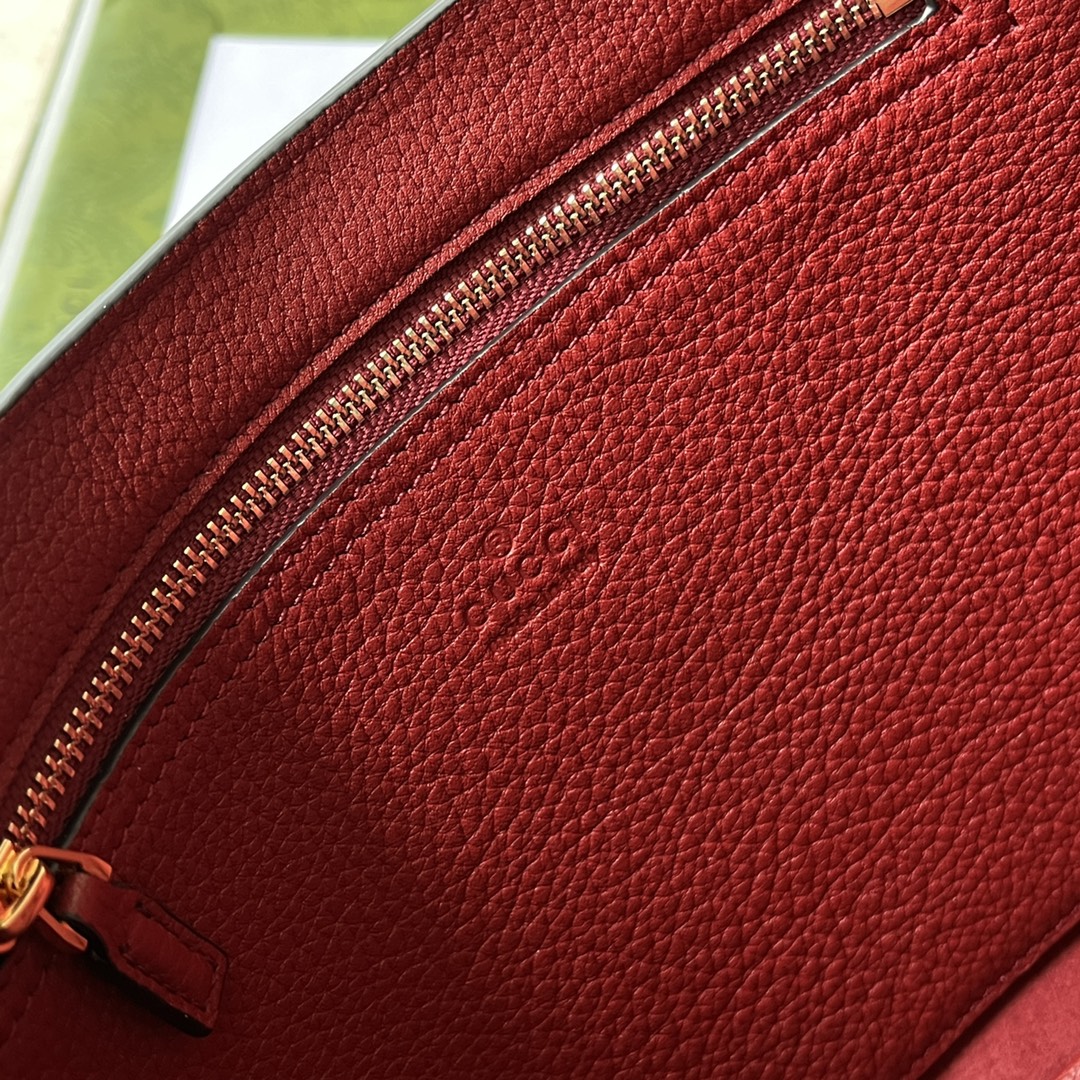 Jackie 1961 small natural grain bag Red leather – GB056