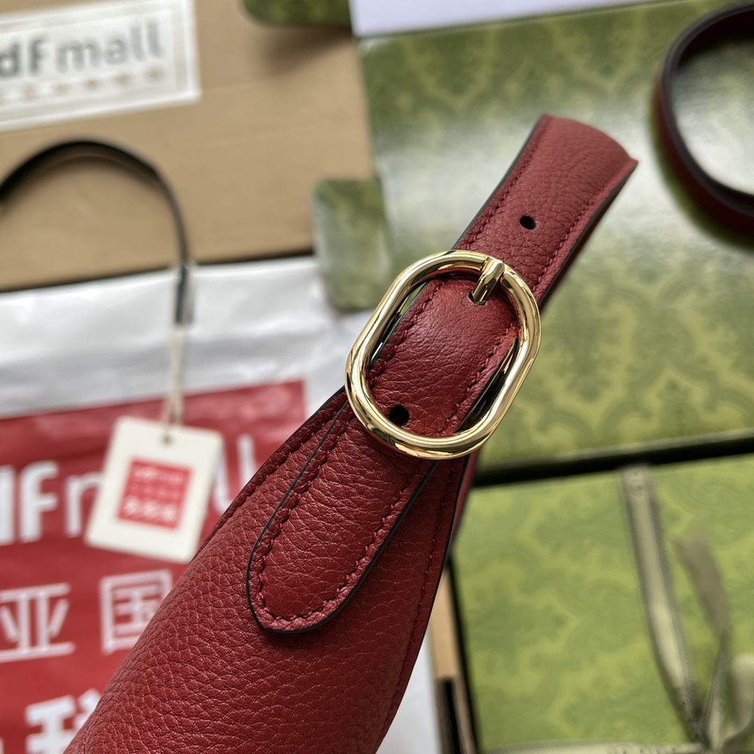 Jackie 1961 small natural grain bag Red leather – GB056