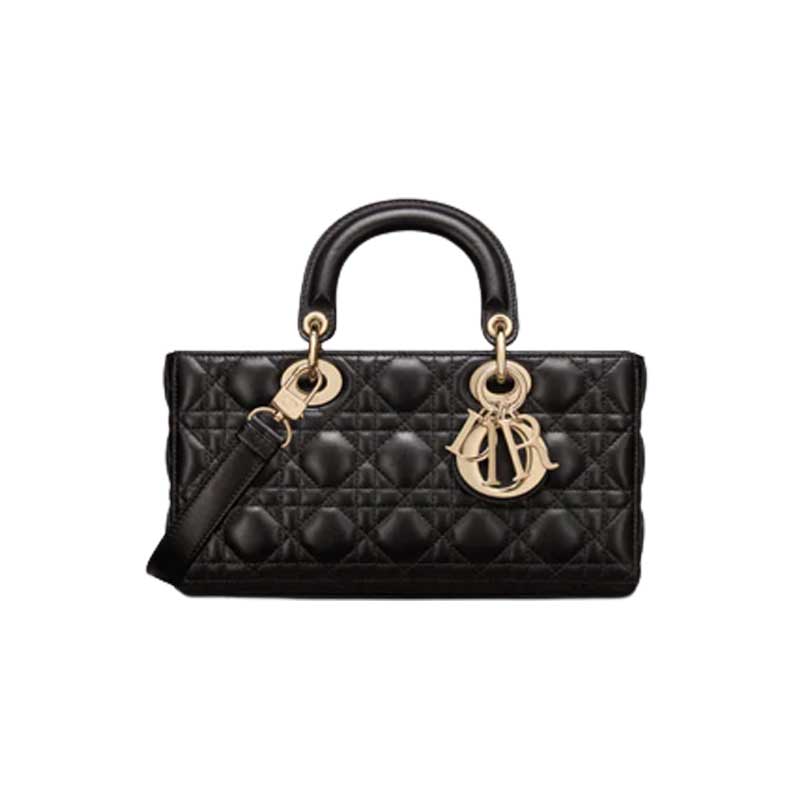 Lady D-Joy bag black lambskin – DB003