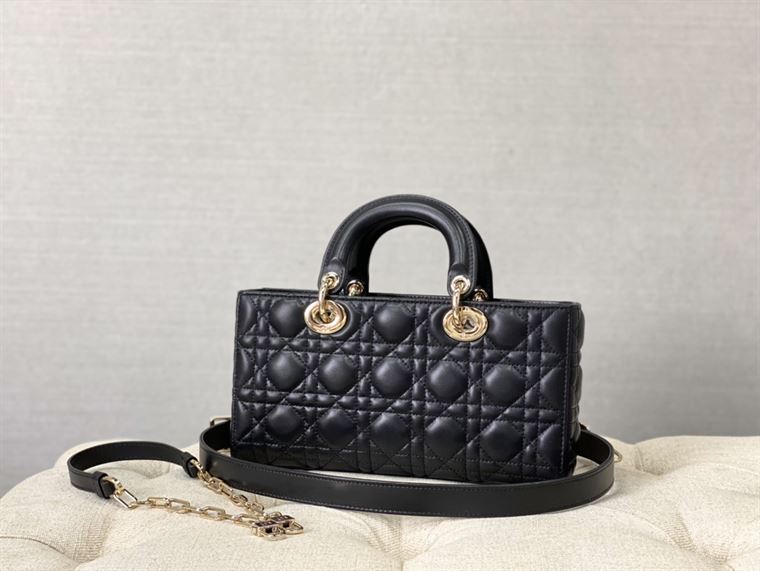 Lady D-Joy bag black lambskin – DB003