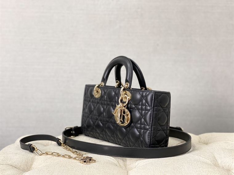 Lady D-Joy bag black lambskin – DB003