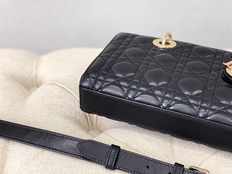 Lady D-Joy bag black lambskin – DB003