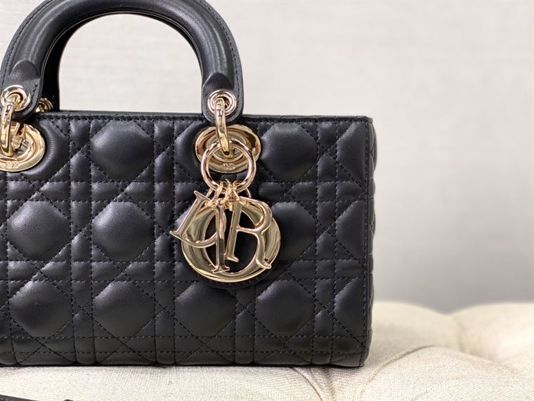 Lady D-Joy bag black lambskin – DB003