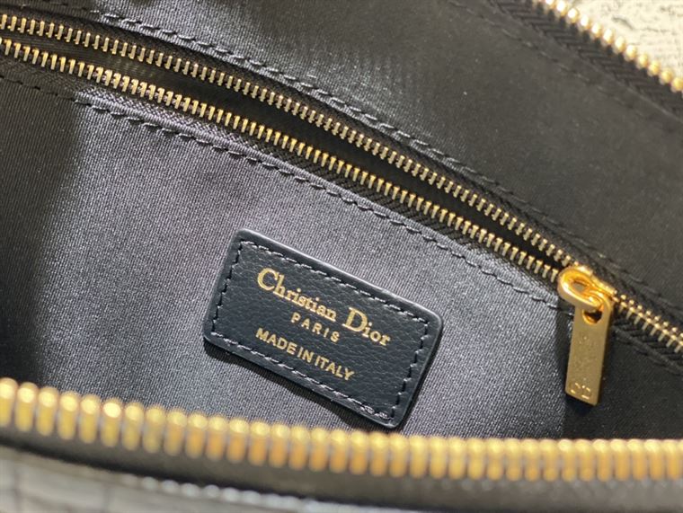 Lagre Dior Caro Daily pouch Black Calfskin – DB010