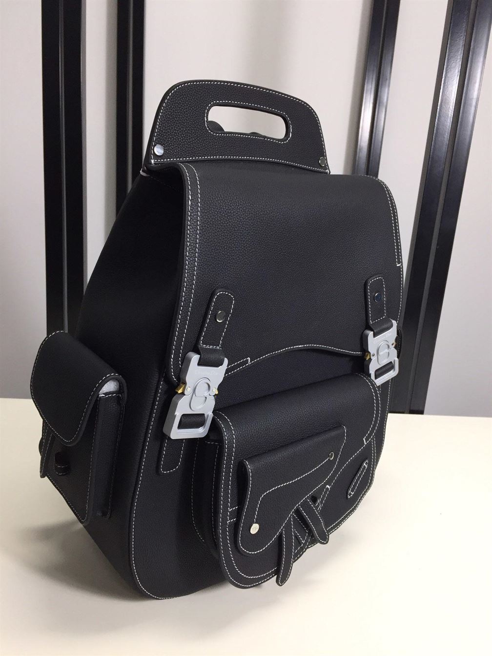 Maxi Gallop Backpack Black Grained Calfskin – DB015
