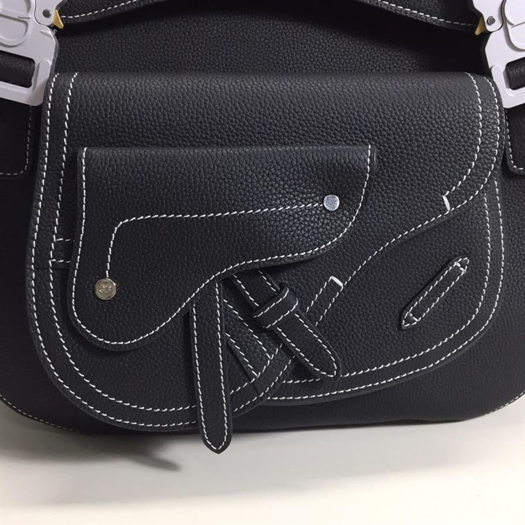 Maxi Gallop Backpack Black Grained Calfskin – DB015