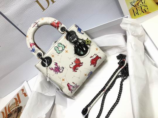 Micro Lady Dior bag Latte Multicolor Zodiac – DB024