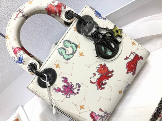 Micro Lady Dior bag Latte Multicolor Zodiac – DB024
