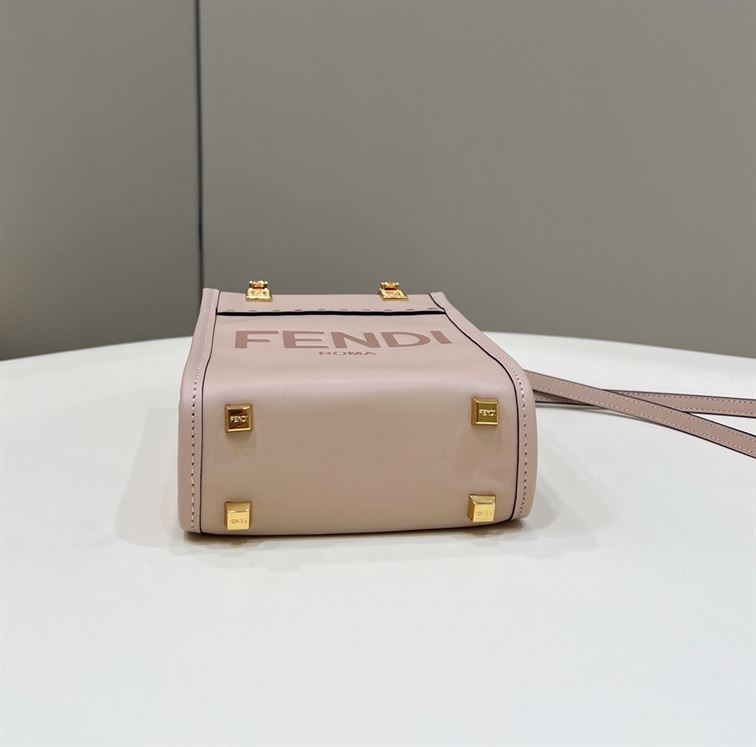 Mini Sunshine Shopper Bag Pale pink leather – FB005
