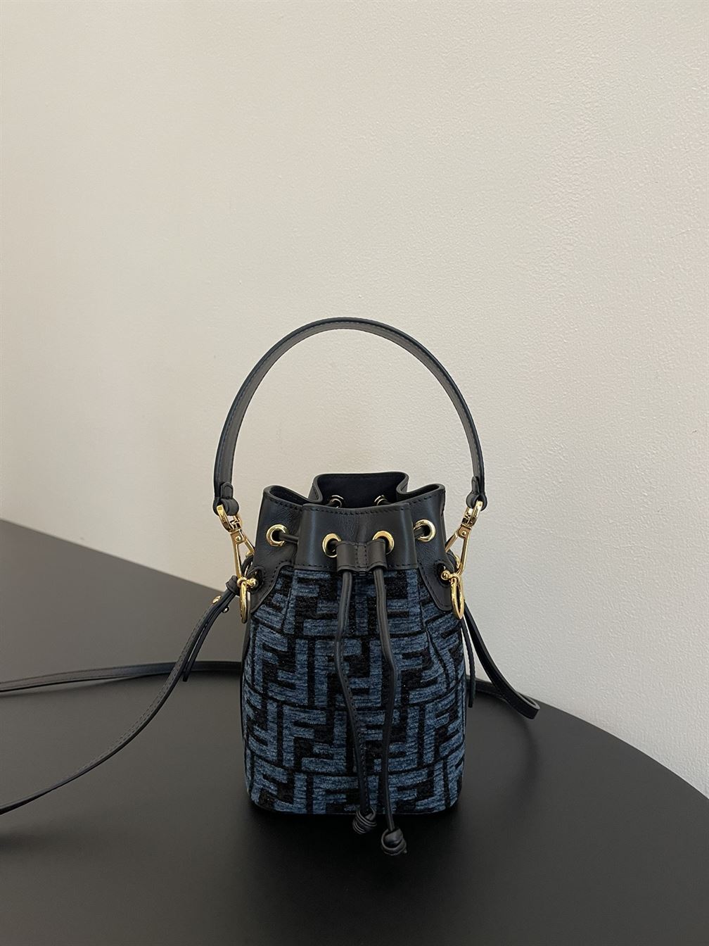 Mon Tresor Blue tapestry fabric mini-bag – FB008