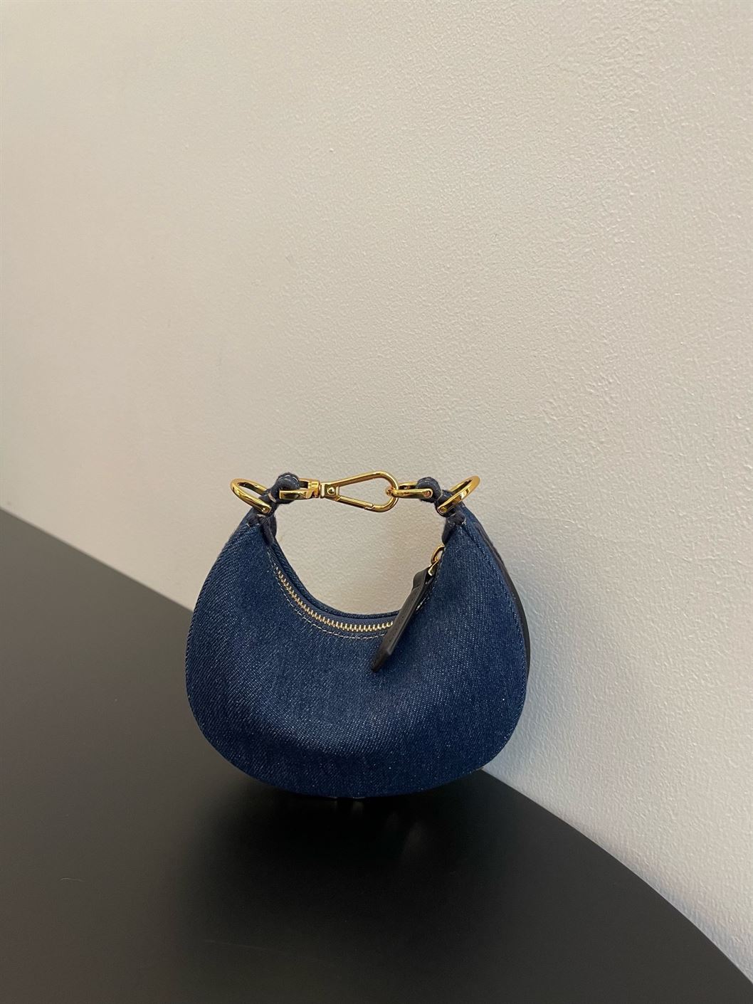 Nano Fendigraphy Hobo bag Blue denim charm – FB019