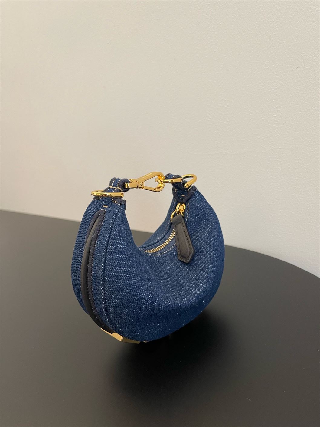 Nano Fendigraphy Hobo bag Blue denim charm – FB019