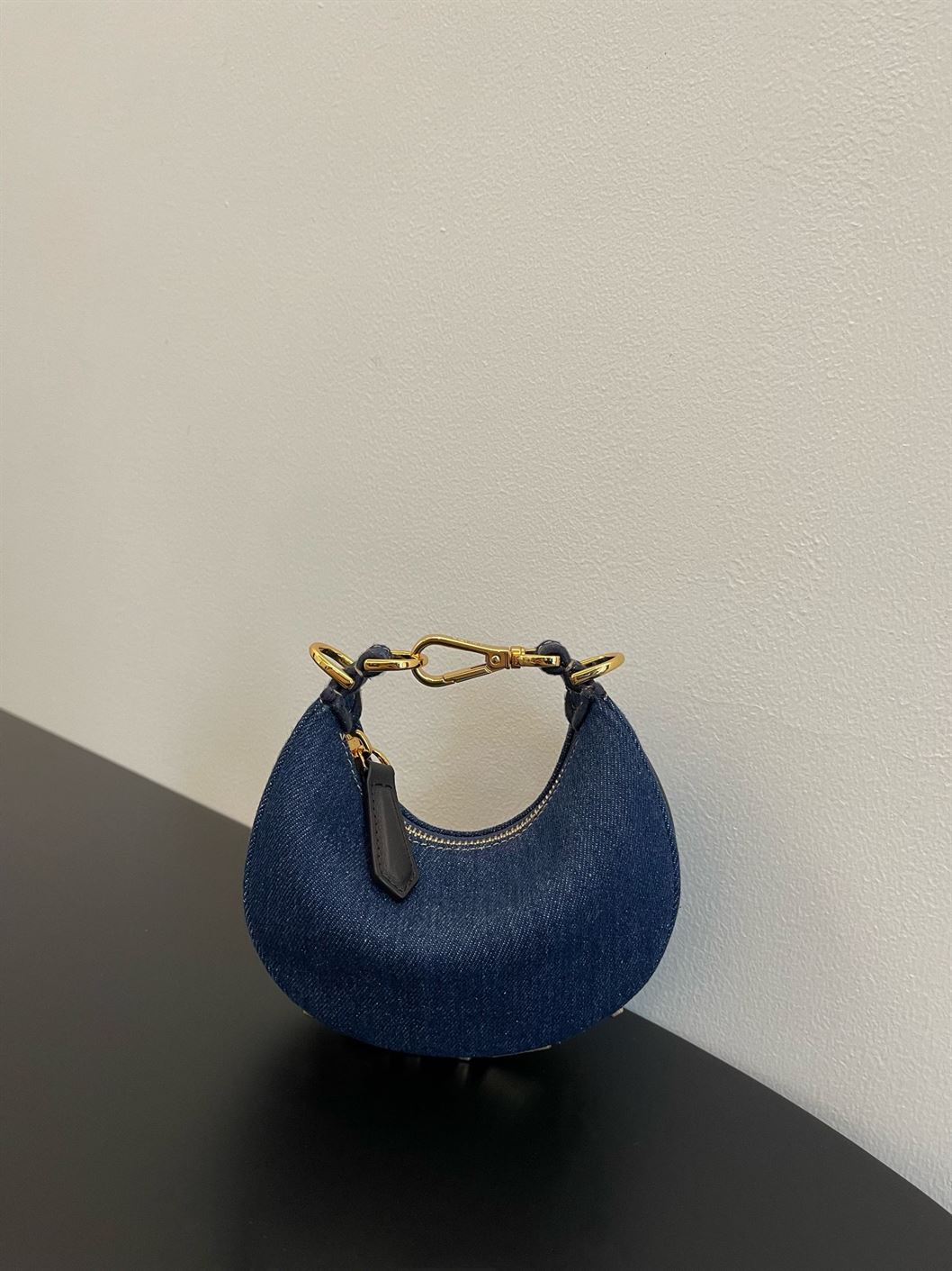 Nano Fendigraphy Hobo bag Blue denim charm – FB019