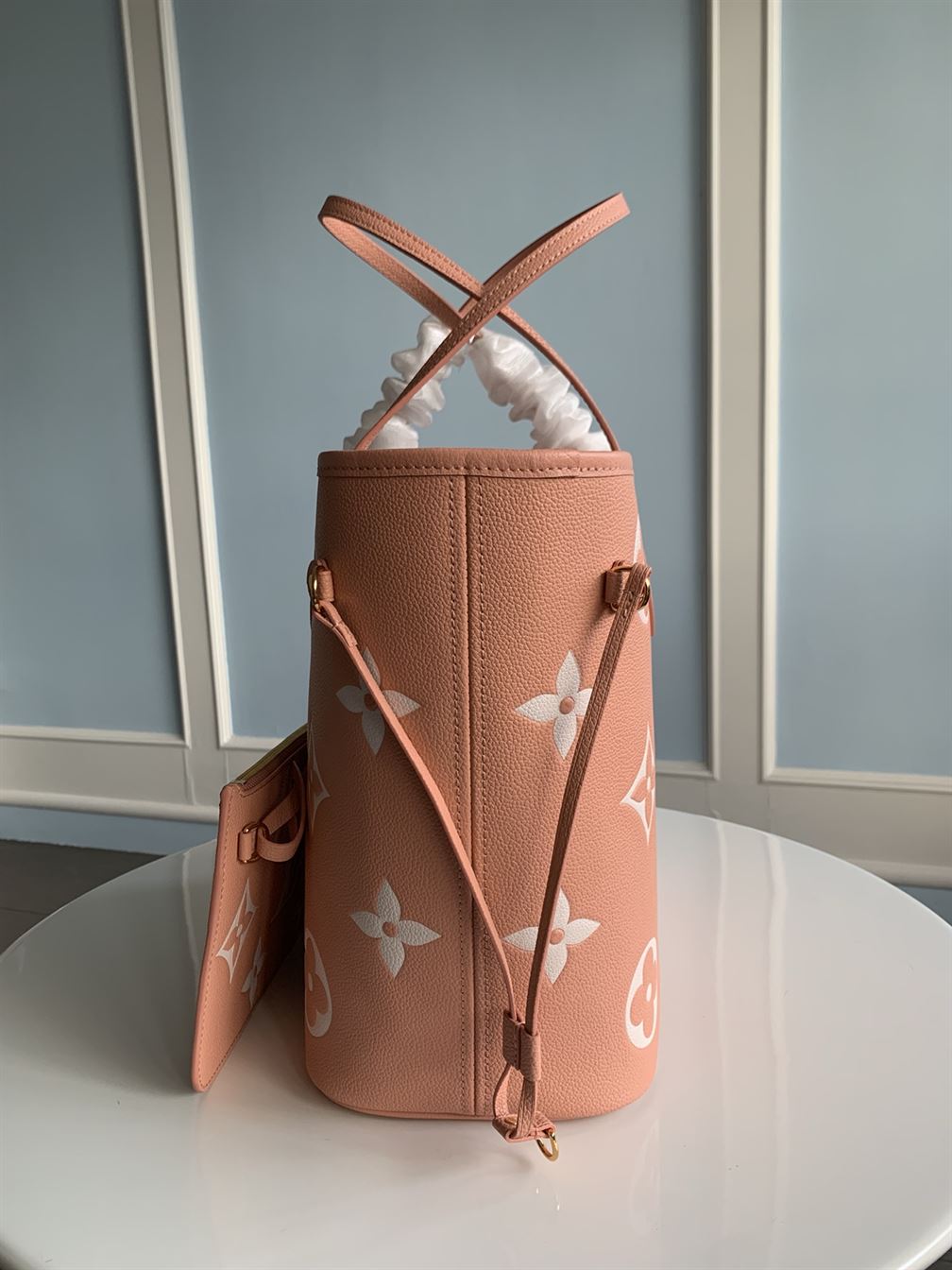 Neverfull MM tote bag Monogram Empreinte leather Pink – LB002