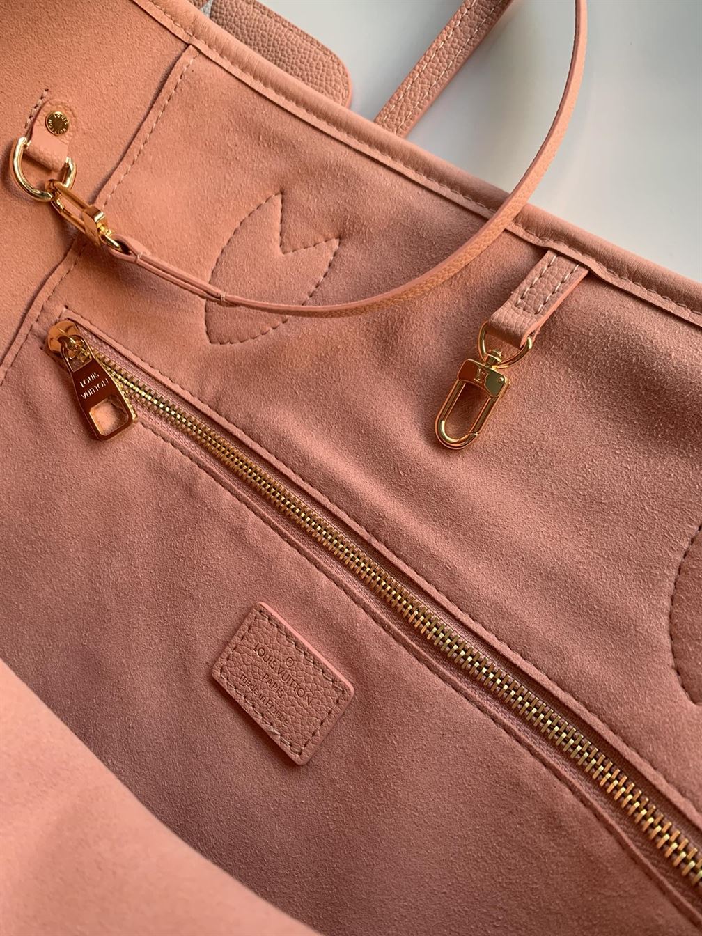 Neverfull MM tote bag Monogram Empreinte leather Pink – LB002