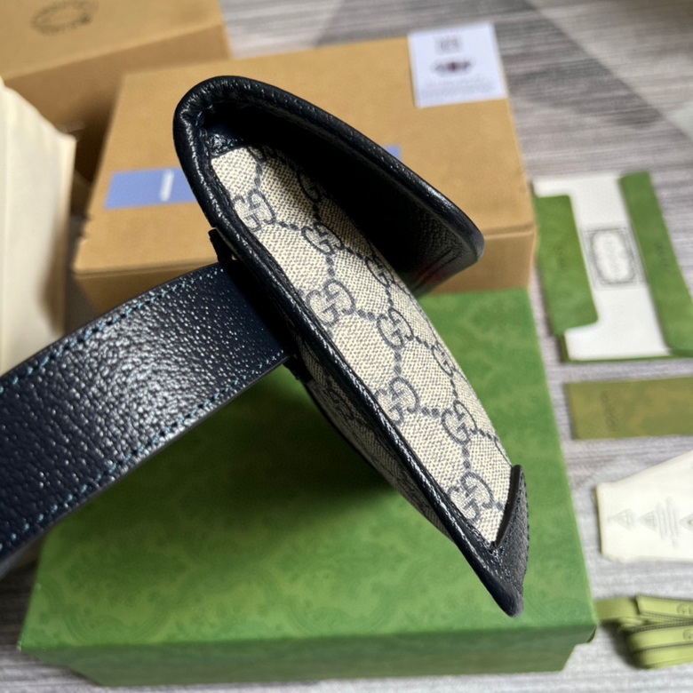 Ophidia belt bag Beige and blue GG Supreme canvas – GB034