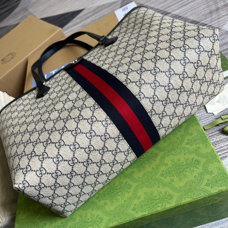Ophidia medium GG tote Beige and blue - GB043
