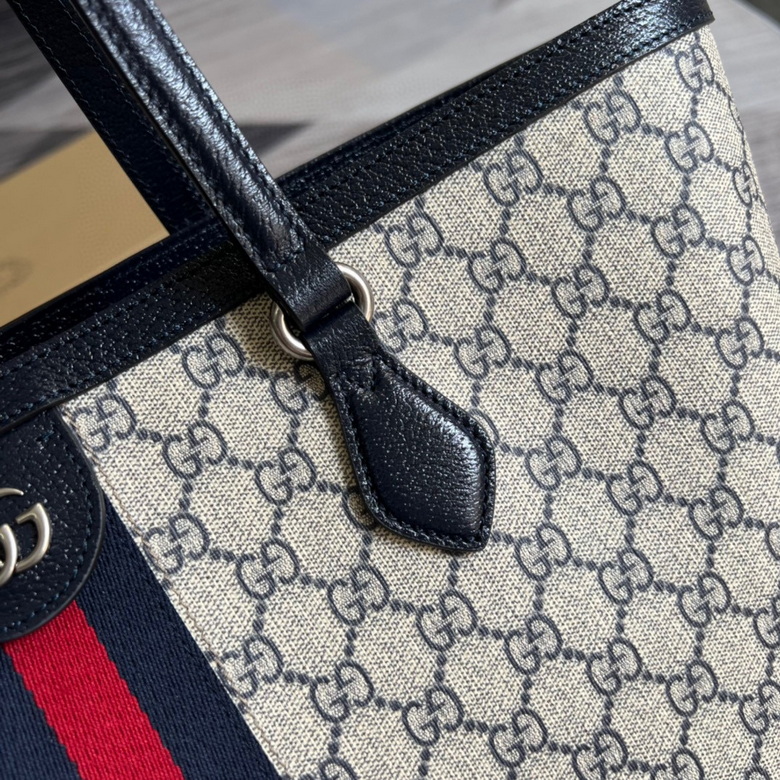 Ophidia medium GG tote Beige and blue - GB043