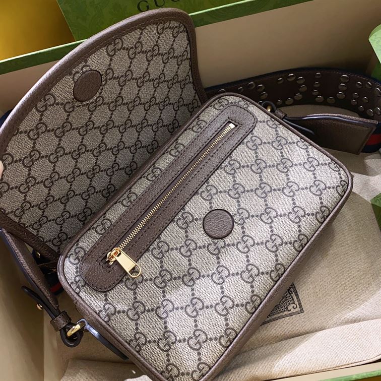 Ophidia mini GG shoulder bag Beige and ebony – GB051