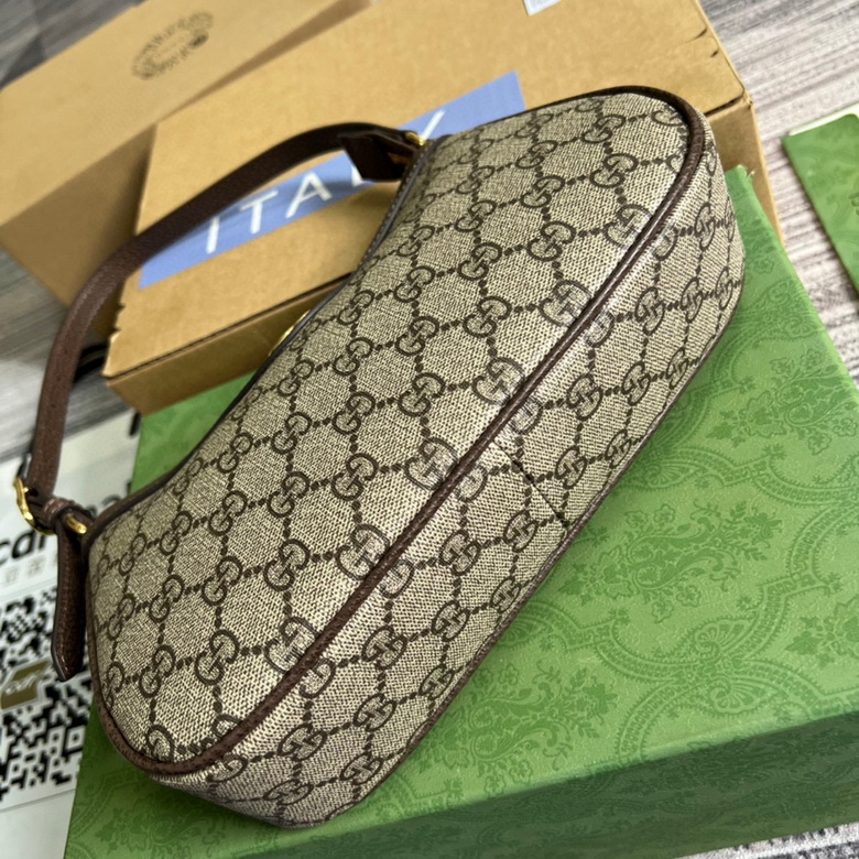 Ophidia small handbag Beige and ebony – GB025