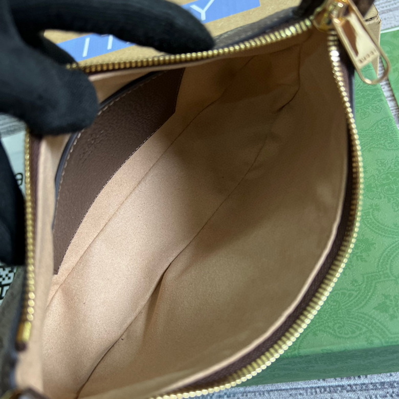 Ophidia small handbag Beige and ebony – GB025