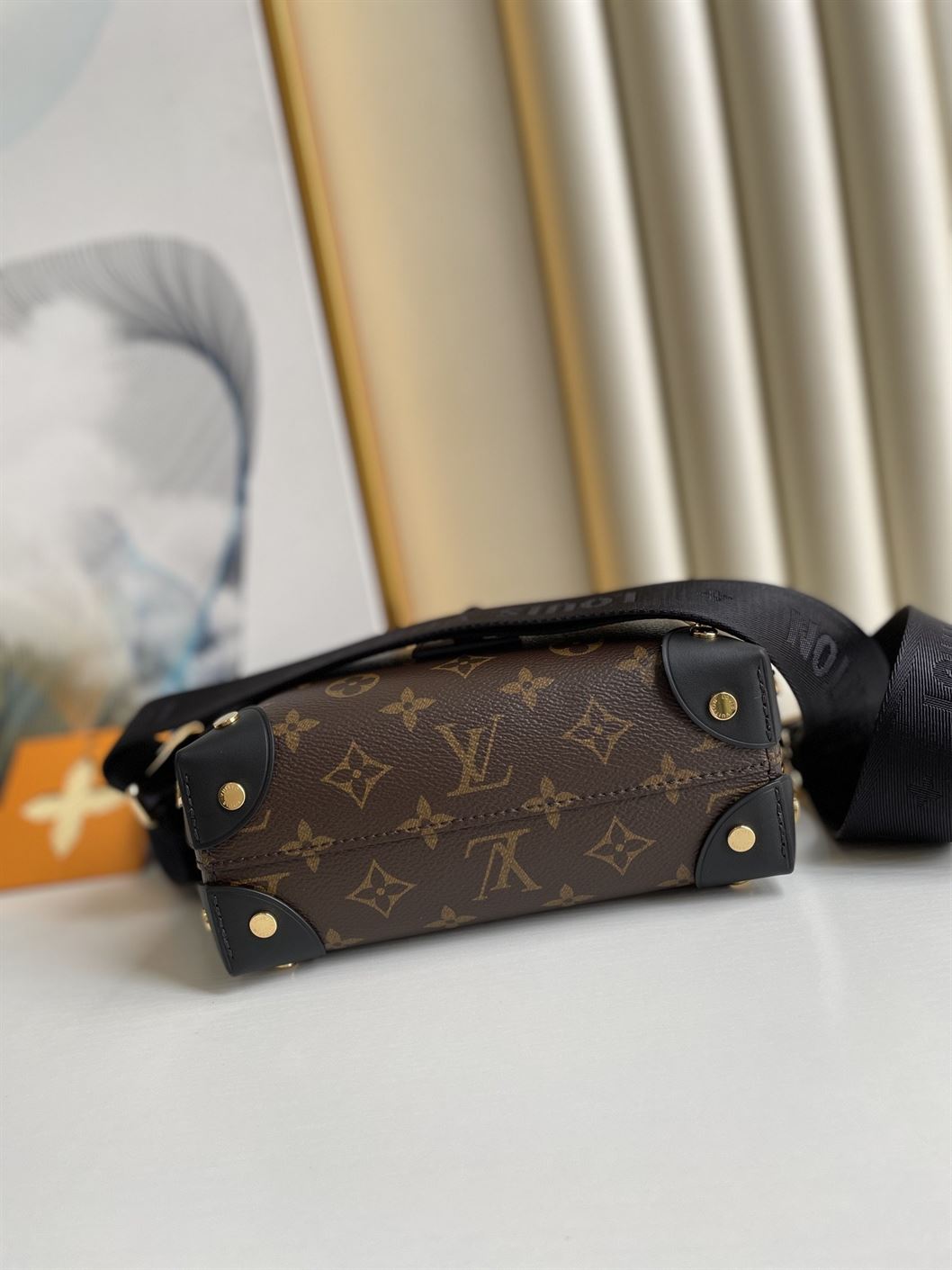 Petite Malle Souple handbag Monogram canvas Black – LB018