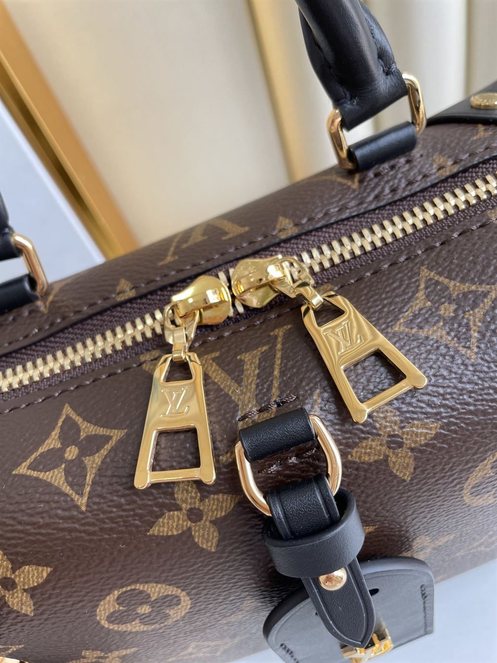 Petite Malle Souple handbag Monogram canvas Black – LB018