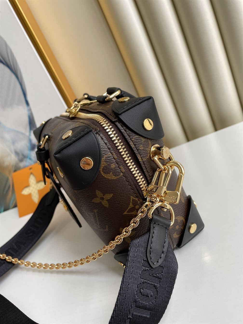 Petite Malle Souple handbag Monogram canvas Black – LB018
