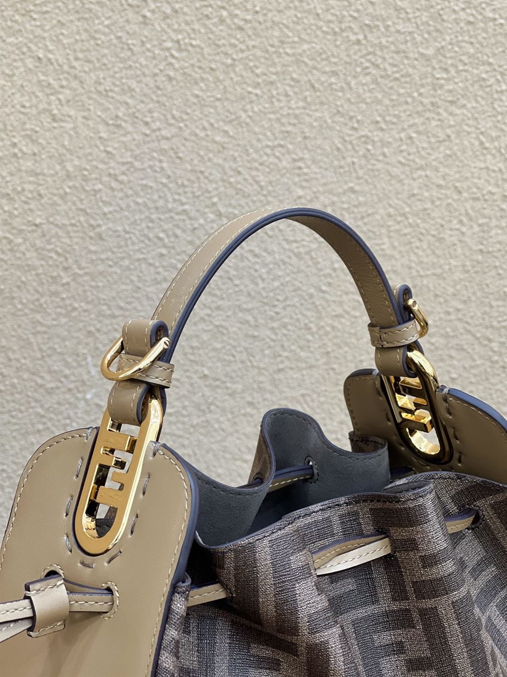 Pomodorino Brown FF fabric mini-bag – FB021