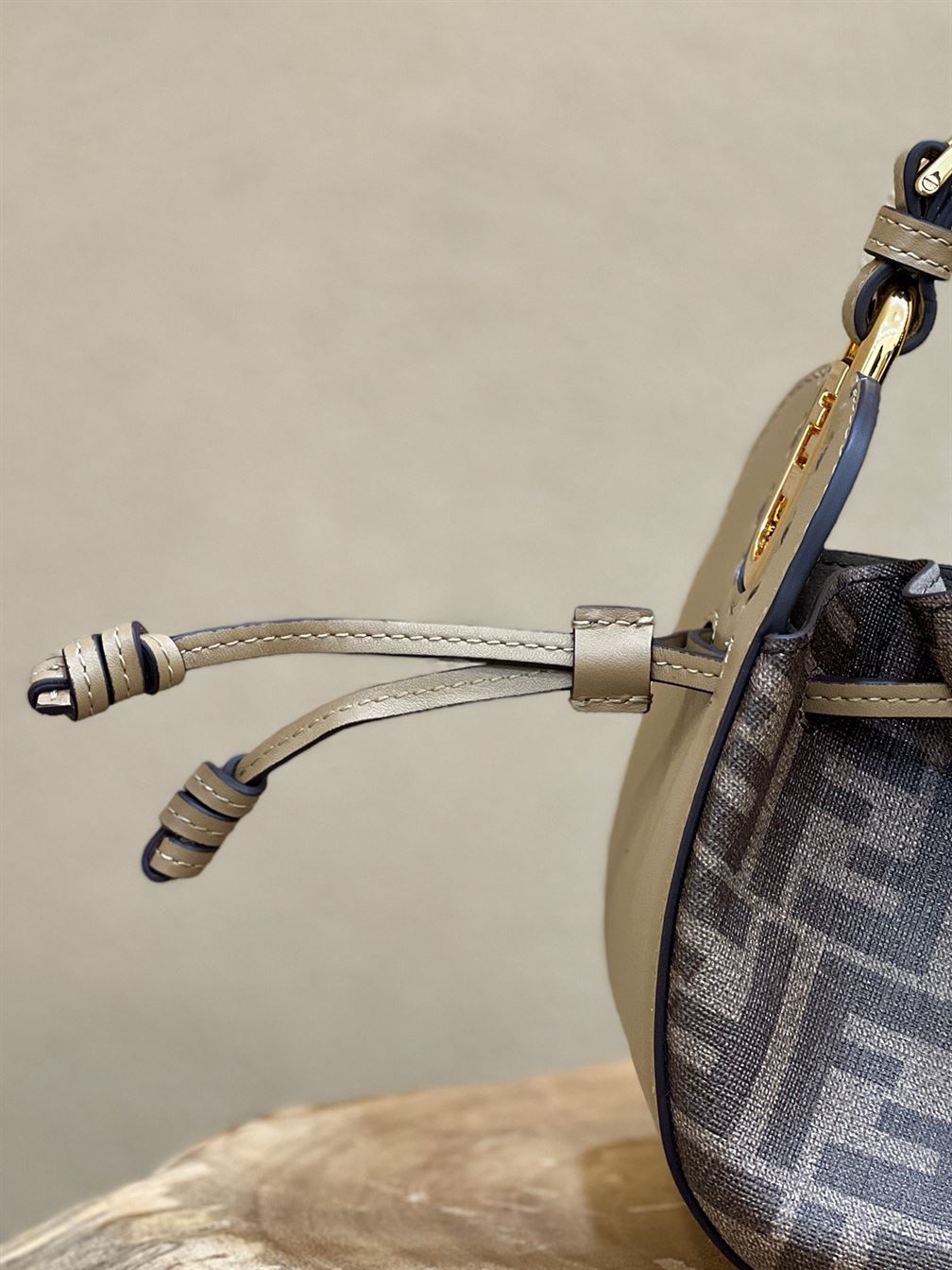 Pomodorino Brown FF fabric mini-bag – FB021