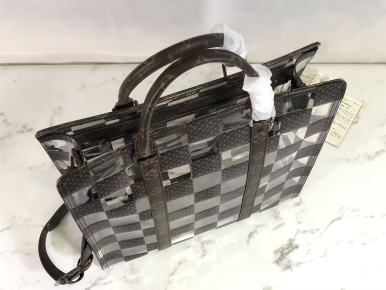 Sac Plat Tote Bag Monogram Chess canvas and PVC – LB033