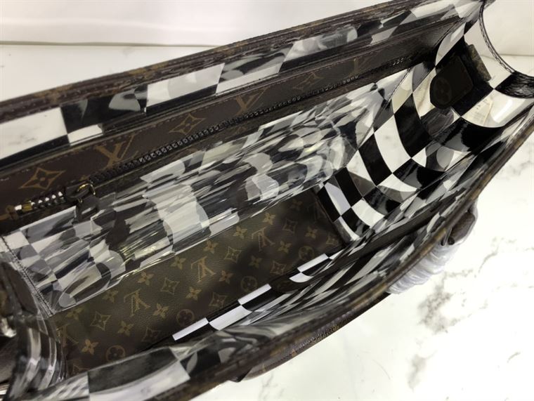 Sac Plat Tote Bag Monogram Chess canvas and PVC – LB033