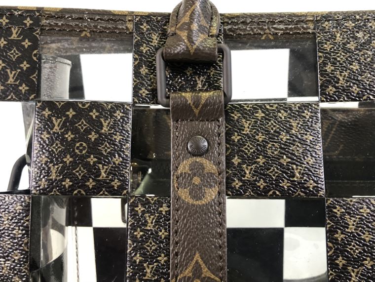 Sac Plat Tote Bag Monogram Chess canvas and PVC – LB033