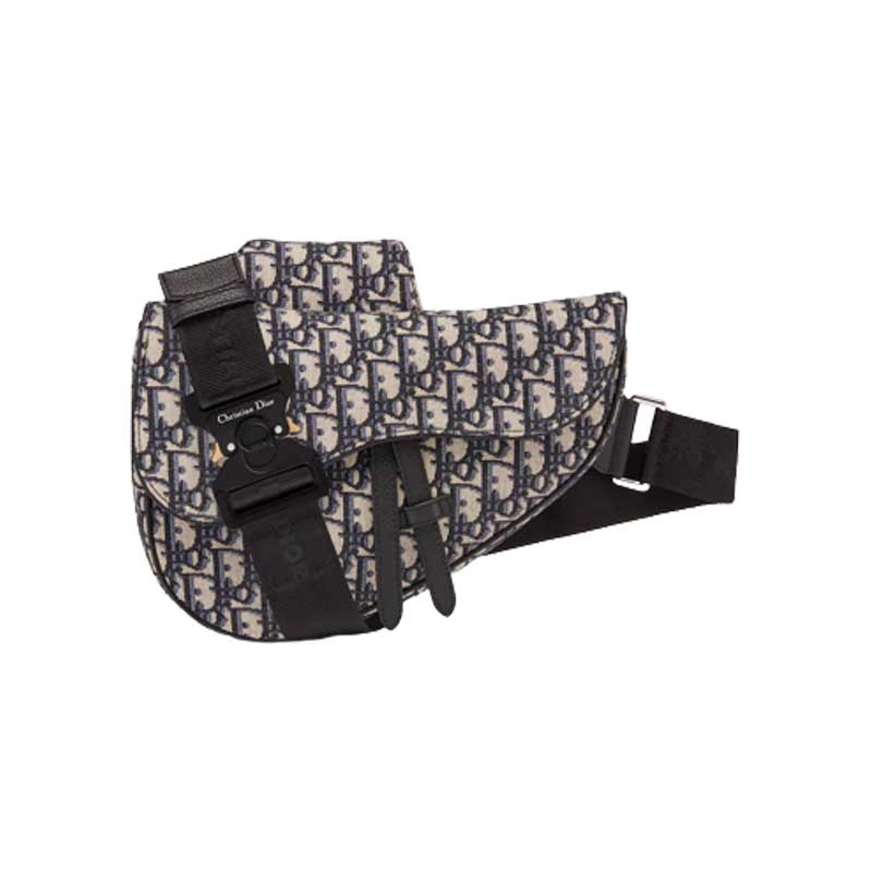 Saddle bag Beige and Black Dior Oblique Jacquard – DB012