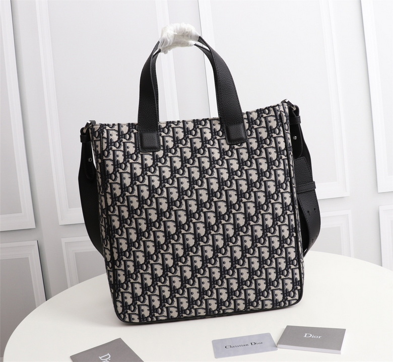 Saddle tote bag with Shoulder Strap Beige and Black – DB019