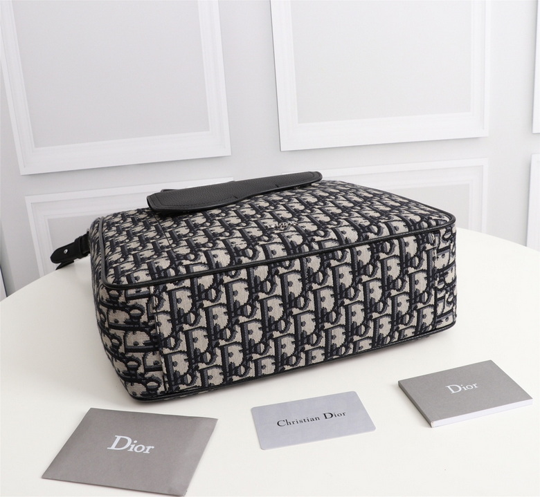 Saddle tote bag with Shoulder Strap Beige and Black – DB019
