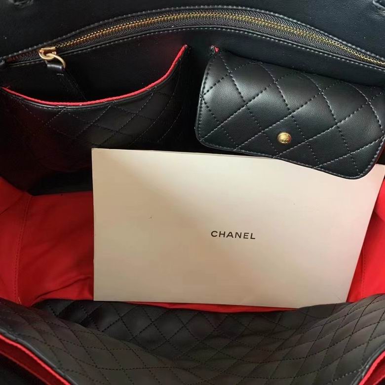 Shopping Bag Calfskin & Gold-Tone Metal Black – CB020